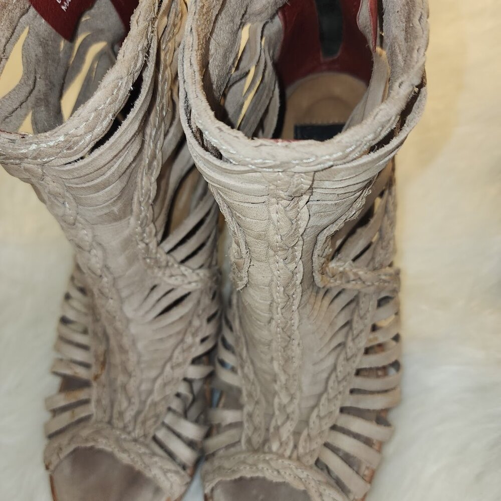 Freebird Bella Boots Taupe Leather Western Cowgirl – Women’s Size 9 - Picture 7 of 11